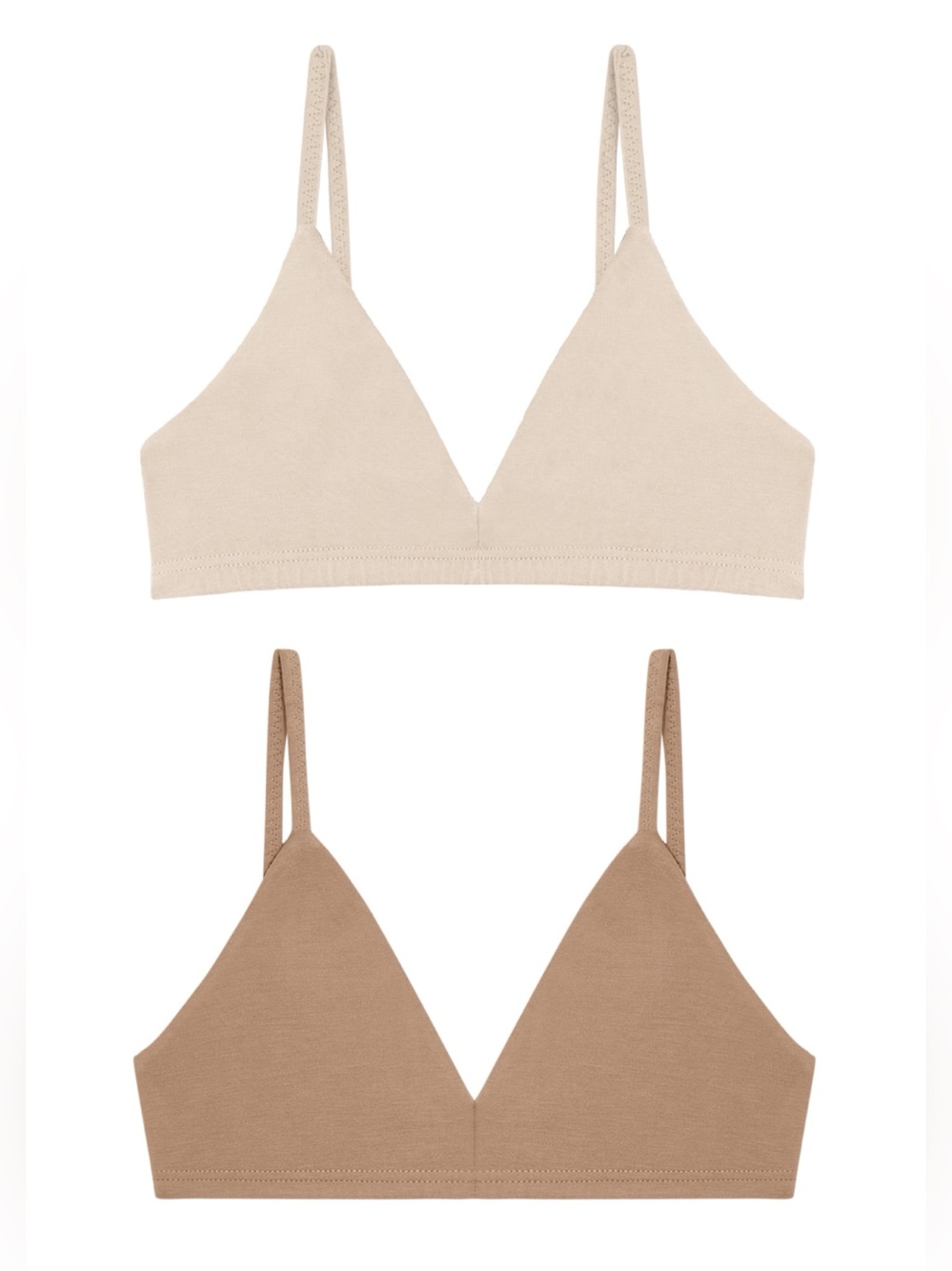 Bundle of (2) Huha Triangle Bras | Beige & Tan